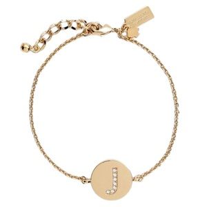 KATE SPADE • Gold North Court Initial J Bracelet